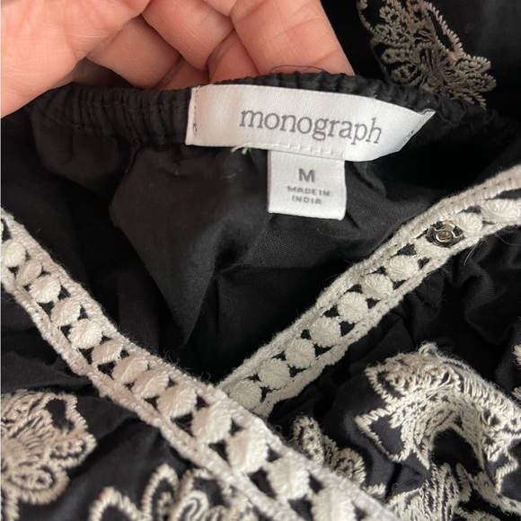 Monograph Black Dress with White Embroidery - Picture 2 of 2